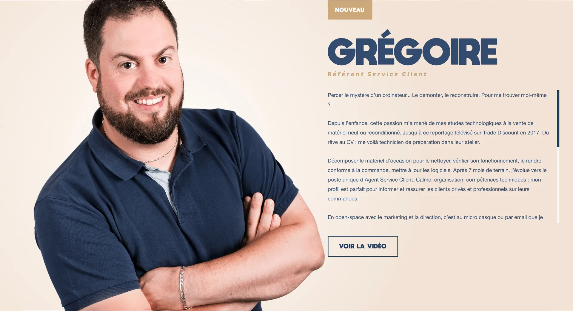 portrait de Grégoire sur une affiche publicitaire ATF