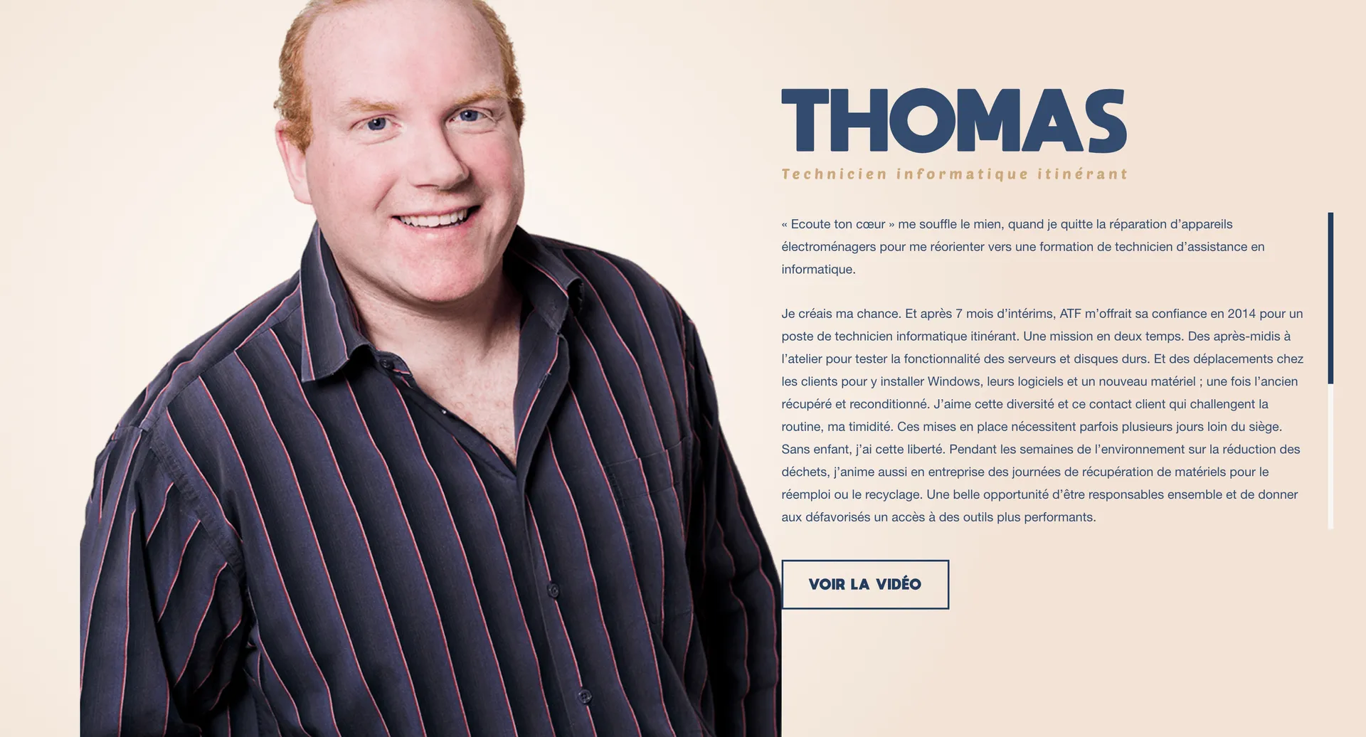 portrait de Thomas sur une affiche publicitaire ATF