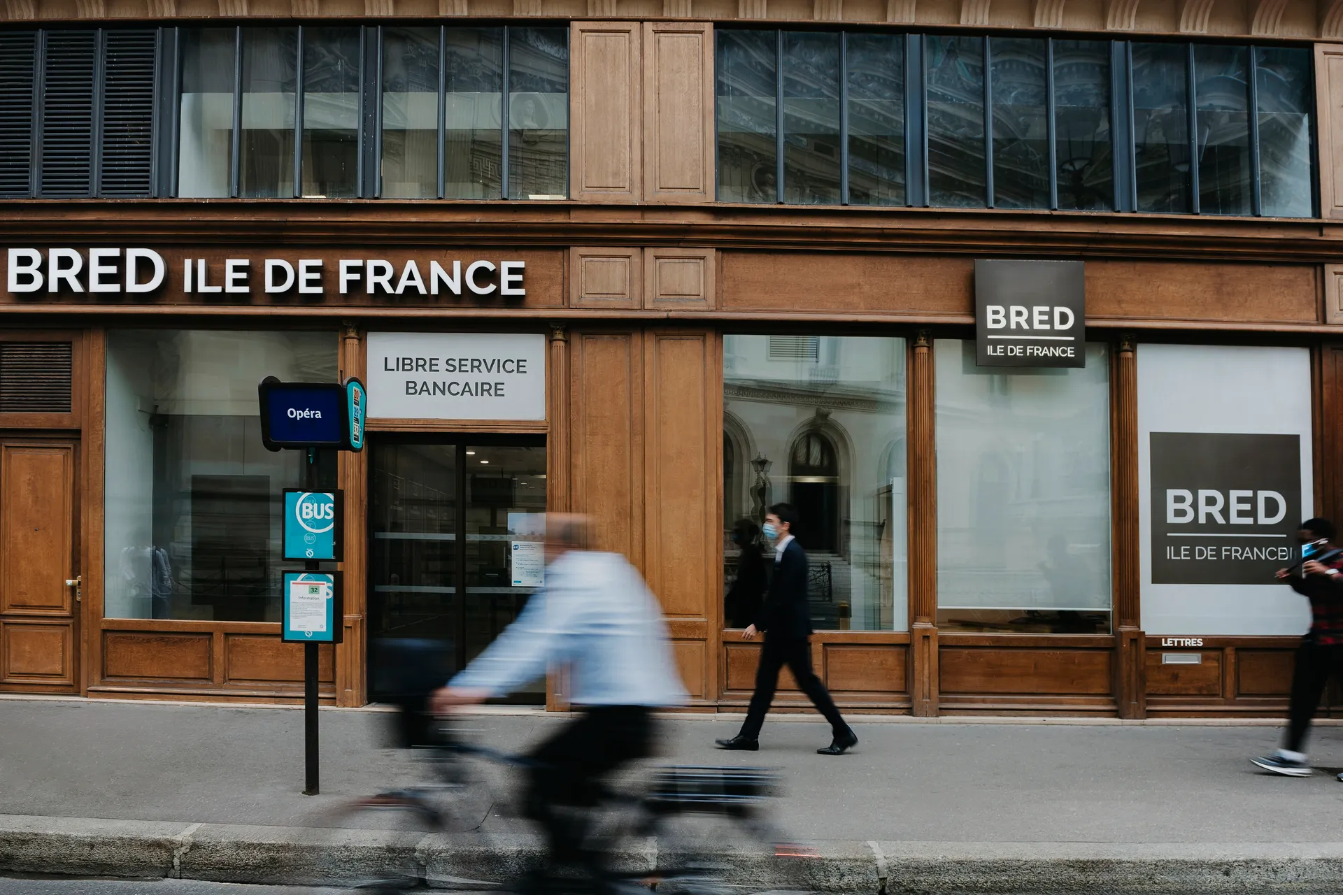 Façade de l'Agence BRED Paris Opéra