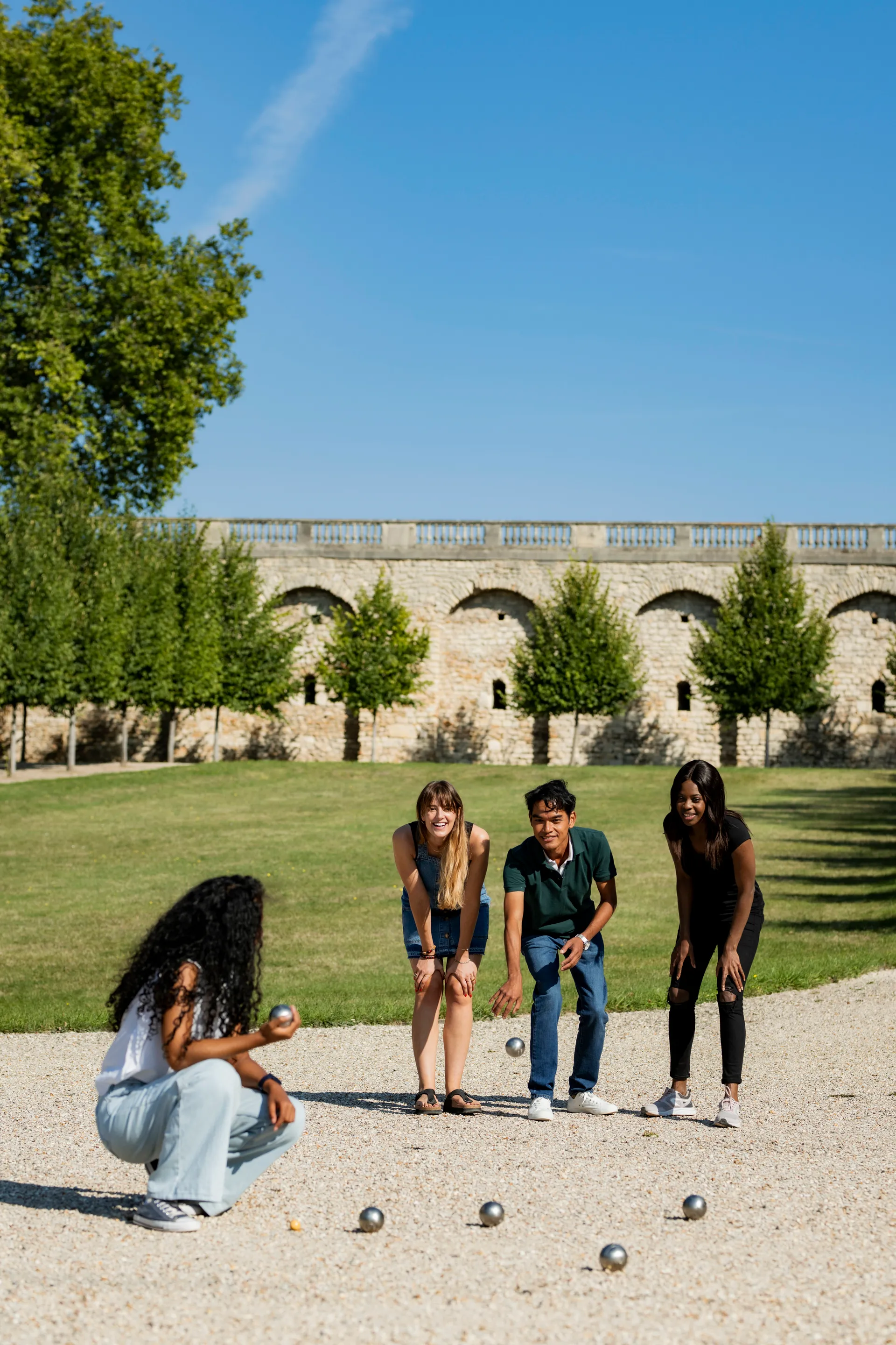 Partie de pétanque au parc de Sceaux