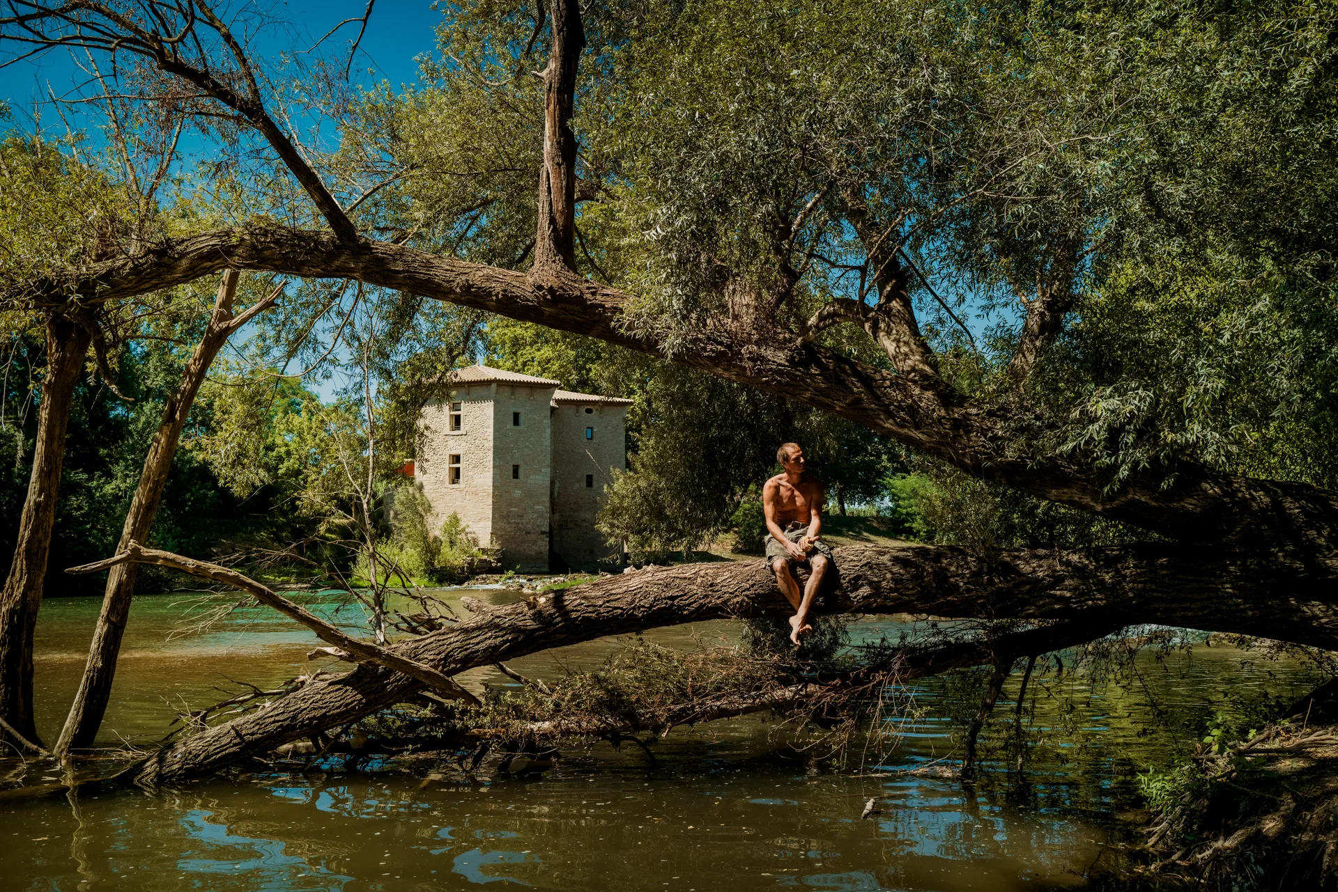 détente au soleil au moulin de Conas