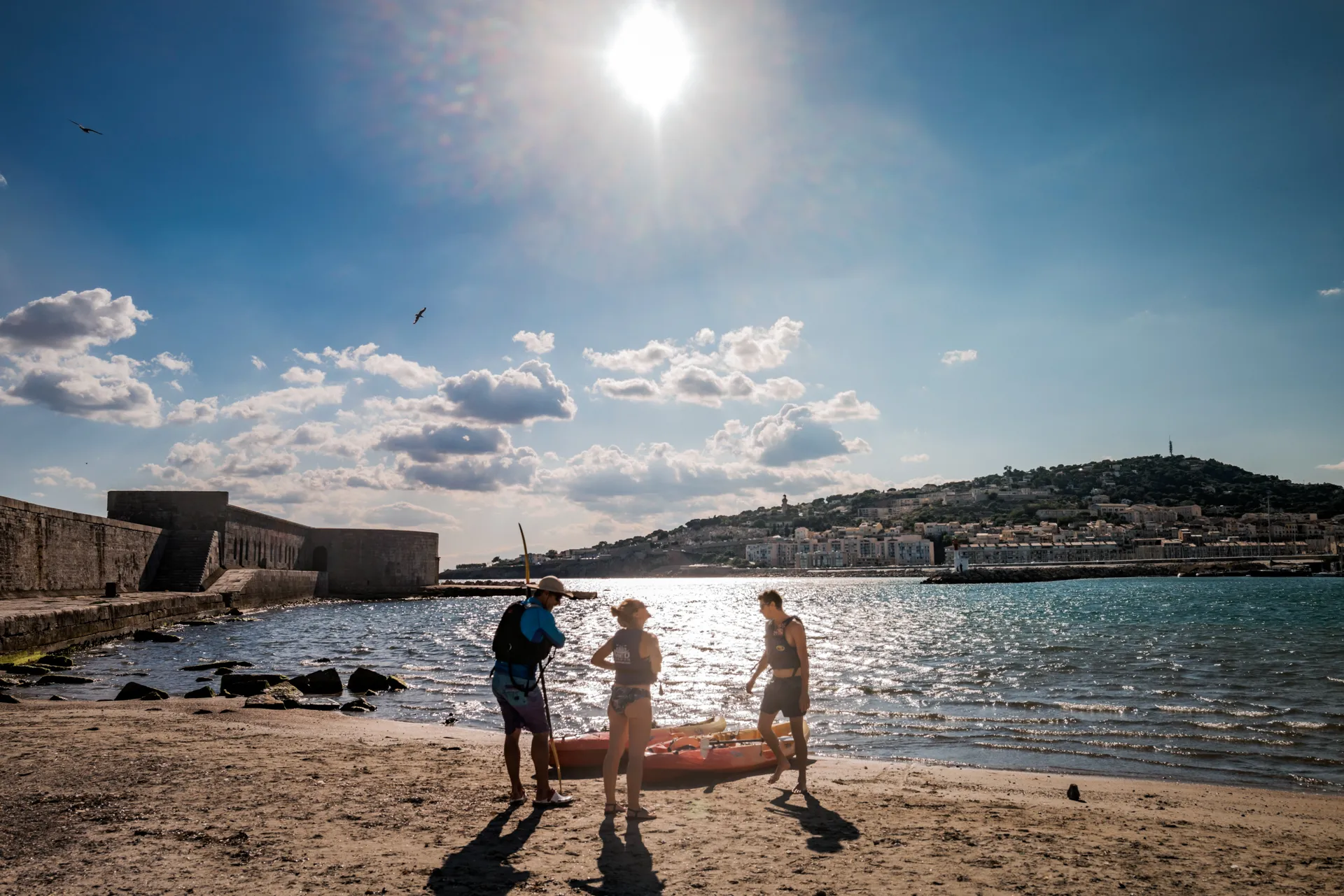 halte en canoë aua brise lames de Sète